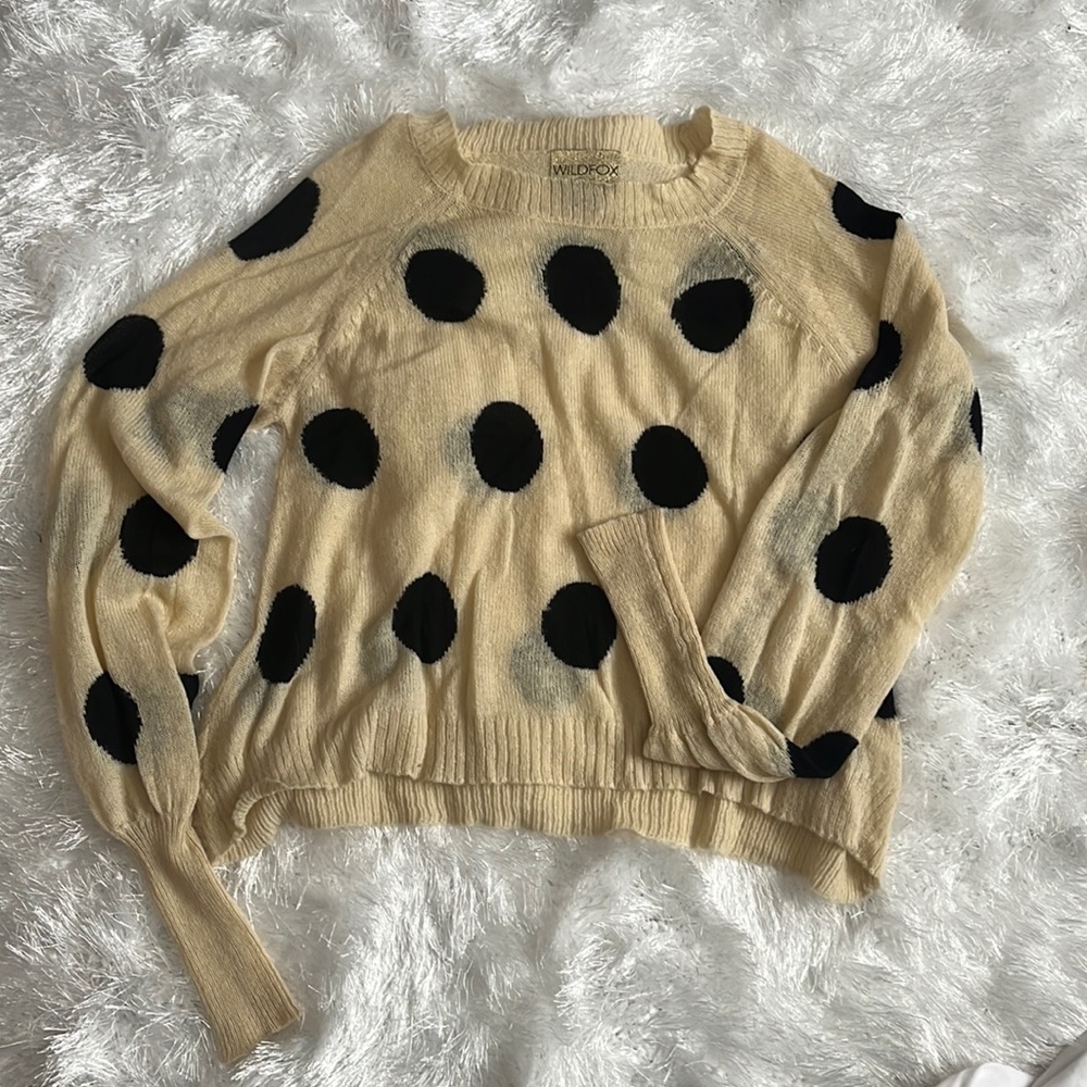 WILDFOX POLKA DOT SWEATER